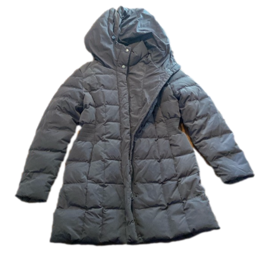 Cole Haan Signature Women’s Down Filled Hooded Puffer Coat Gray M